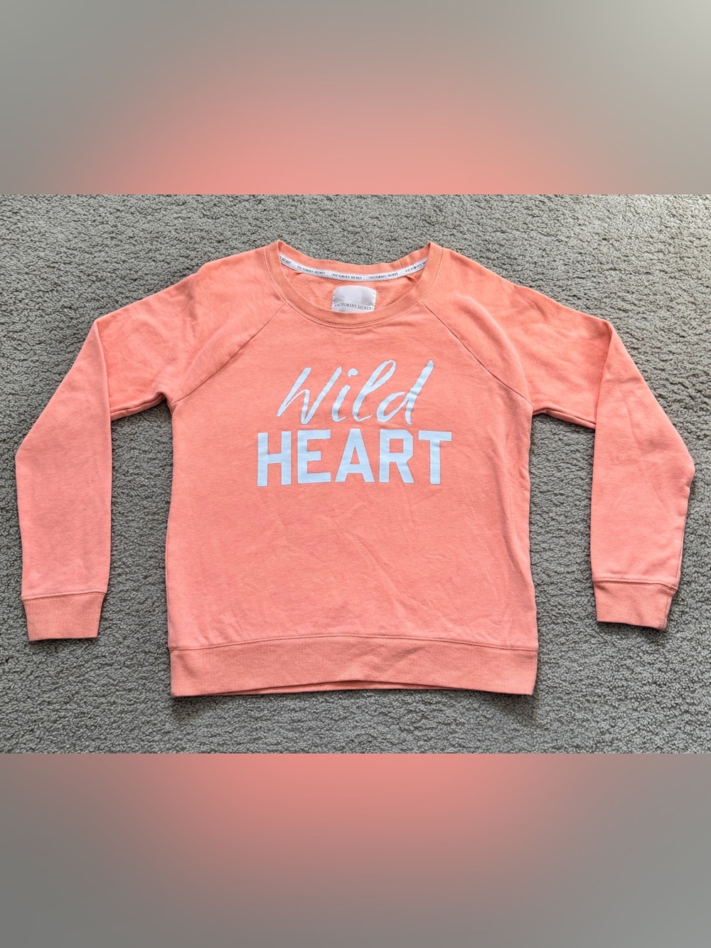 Victoria's Secret PINK 'Wild Heart' women’s Coral long Sleeve Top